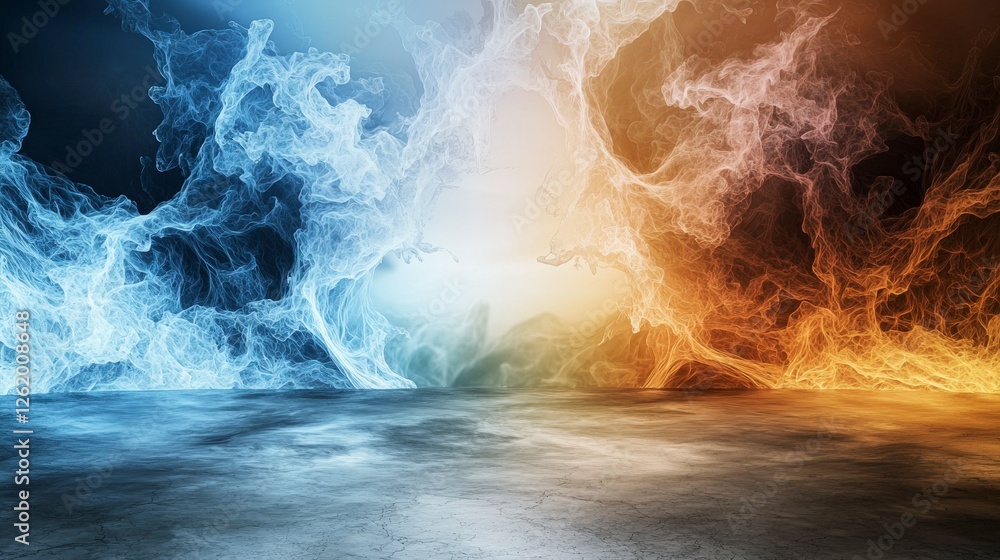 Poster Dynamic abstract textures blending colors digital art vast environment artistic perspective for visual impact