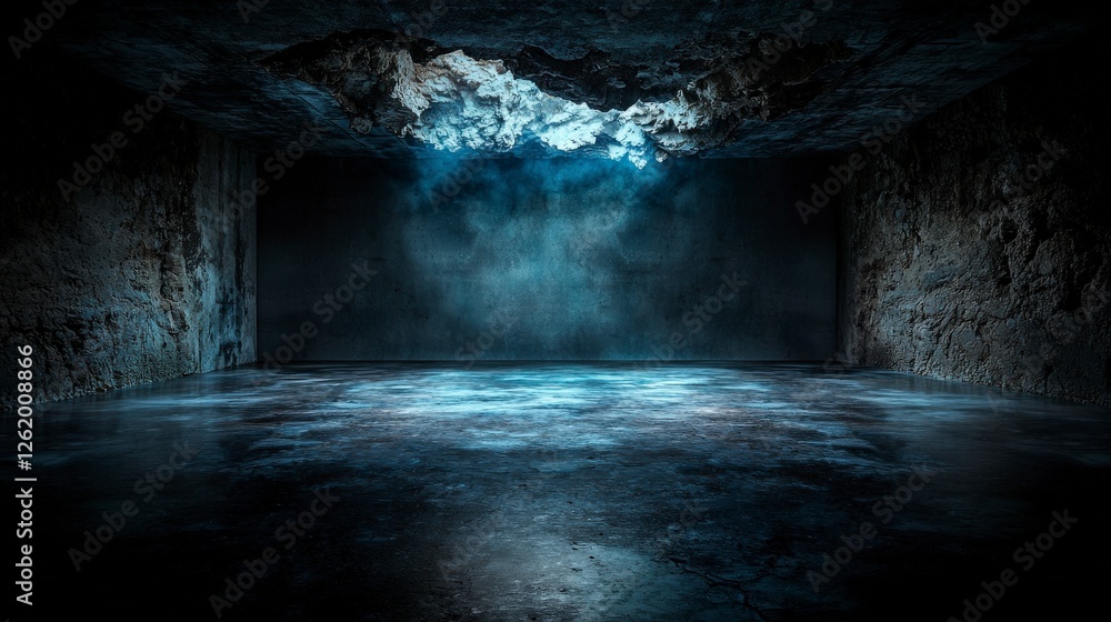 Poster ethereal void absorbing whispers abandoned space visual art dark ambiance low angle conceptual explo