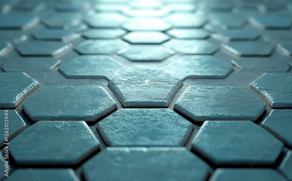 Poster a modern geometric abstract background using simple hexagonal elements, perfect for medical, technol