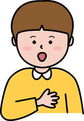 Obraz premium 자기소개 하는 남자 어린이