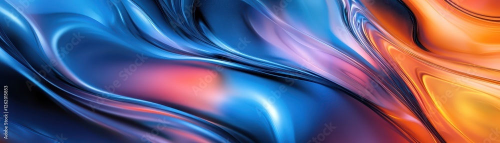 Poster abstract blue and orange background design with vibrant dynamic color gradients for modern projects