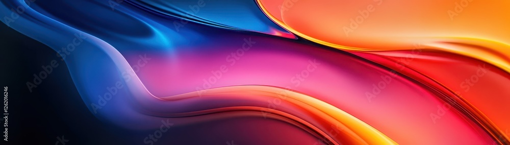 Poster colorful fluid art abstract design background, vibrant colors and intricate patterns