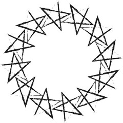 Star shapes grunge style. Design element