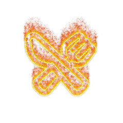 Burning icon utensils alt on transparent background. Flames and small fire