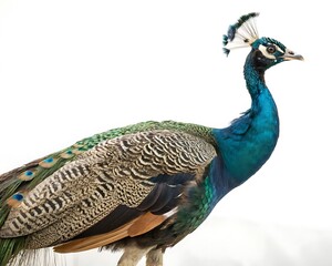 Naklejka premium peacock with feathers out