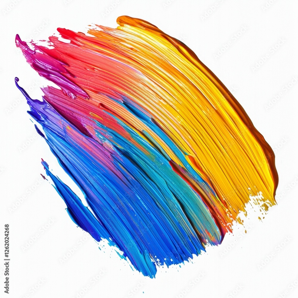 Wall mural vibrant abstract swirl of paint colors blending and creating a dynamic artistic composition for crea