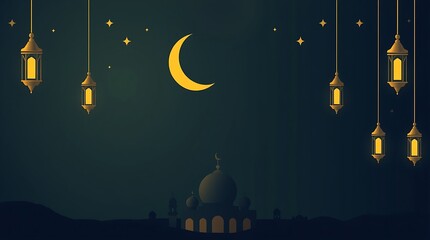 Islamic Background design for Ramadan Karen Vector Template