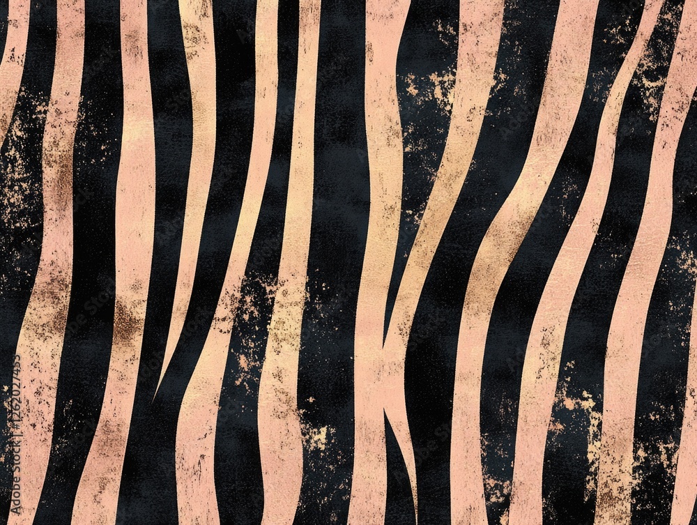 Aufkleber vibrant zebra-themed stylized graphic with abstract pattern on canvas.