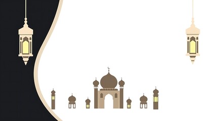 Islamic Background design for Ramadan Karen Vector Template