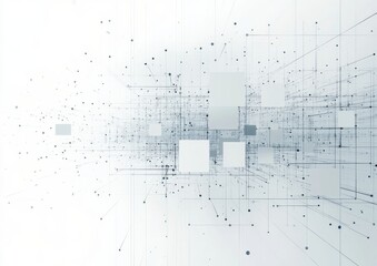 Abstract network data flow, digital space, connection, background, technology concept