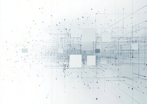 Abstract network data flow, digital space, connection, background, technology concept