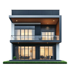 Obraz premium Modern Home with Luxurious Interior Views on transparent background