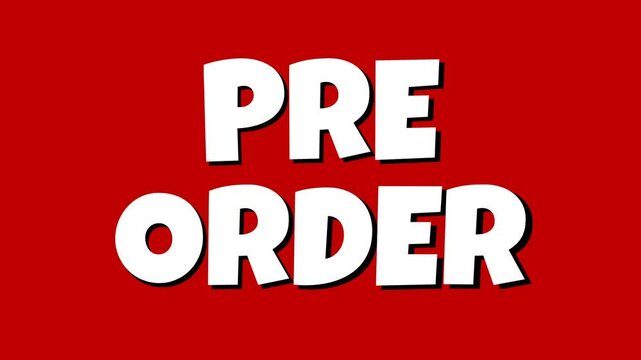 pre order Animation with Green Screen Background 