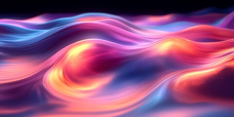 Fototapeta premium Abstract colorful waves flow, vibrant background, digital art, design element