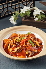 Claypot Braised Seafood Mushrooms with Rich Sauce Deep-fried Japanese Tofu