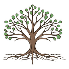 Fototapeta premium Creative tree vector illustration, logo type design