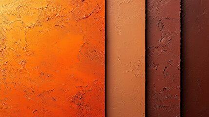 Orange gradient panels with rough surface. Modern design visualization