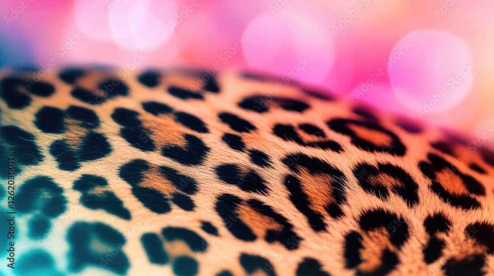 Poster this image captures the intricate pattern and texture of leopard print. it's a close-up shot that hi
