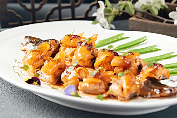Braised white eel with fish maw