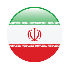 Fototapeta premium Iran flag circle icon vector illustration design