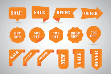 colorful sales label collection