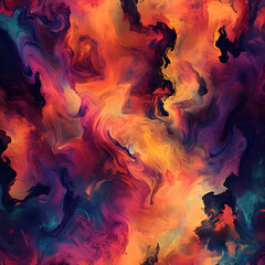 Vivid Abstract Tie-Dye Pattern with a Variety of Colors and Soft Watercolor Design for Designing Fabric Patterns and Various Items