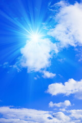 青空に太陽