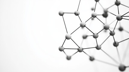 Abstract molecule network structure; science background