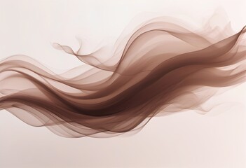Elegant waves of trendy mocha mousse hues flowing gracefully across a pristine background