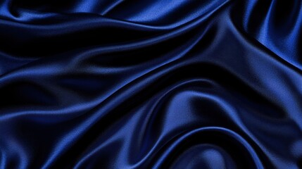Obraz premium Luxurious Deep Blue Satin Fabric with Elegant Soft Texture