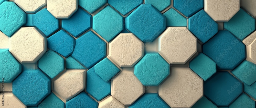 Poster abstract geometric pattern utilized as a backdrop for medical and scientific concepts
