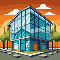 Fototapeta premium glass building facade