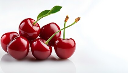 cherries on a white background