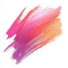 Colorful Abstract Brush Stroke Design in Vibrant Shades of Pink, Purple, Orange, and Yellow for Artistic Background and Creative Projects