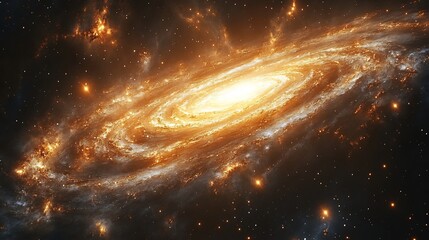 Transparent spiral galaxy pattern bright stars for space themed presentations