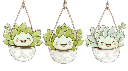 Hanging Succulent Trio