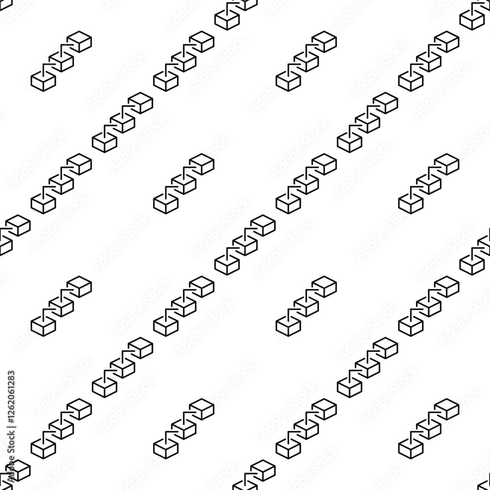 Poster block-chain vector simple seamless pattern or blockchain background