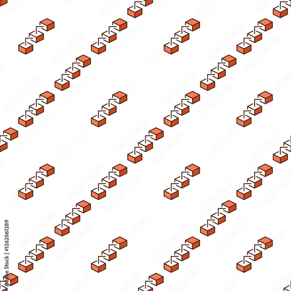 Poster block-chain vector blue seamless pattern or blockchain background
