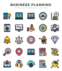 Business Planning icons set for website and mobile site and apps.
