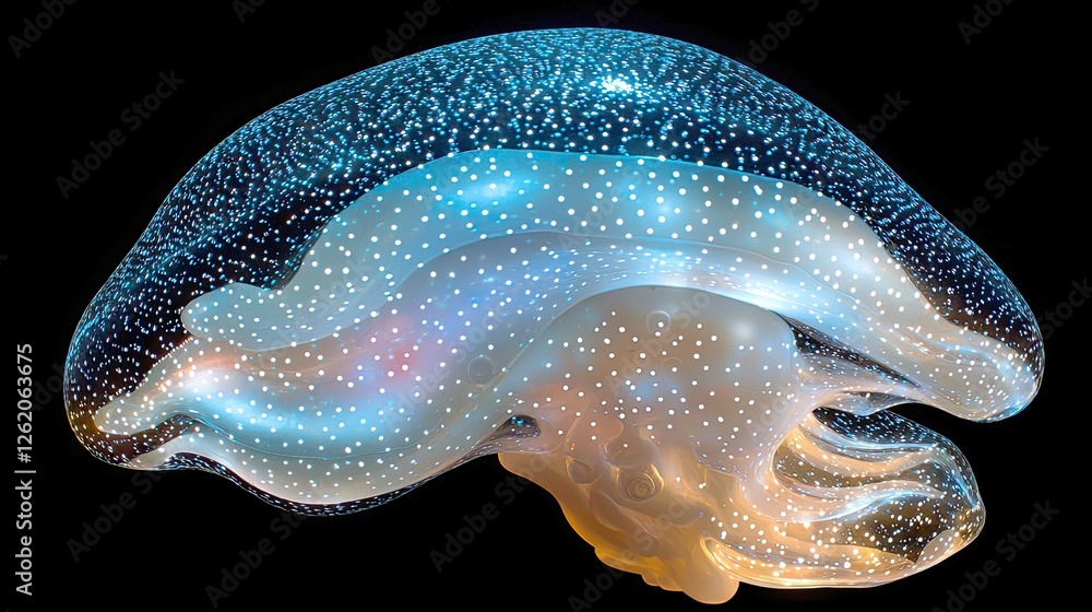 Poster illuminating the mind: a digital visualization of the brain's neural network and cognitive processes