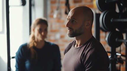 Personal trainer coaching fitness session, health and wellness guidance