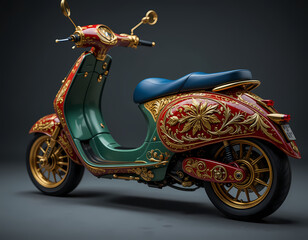 Ornate custom scooter, luxury design