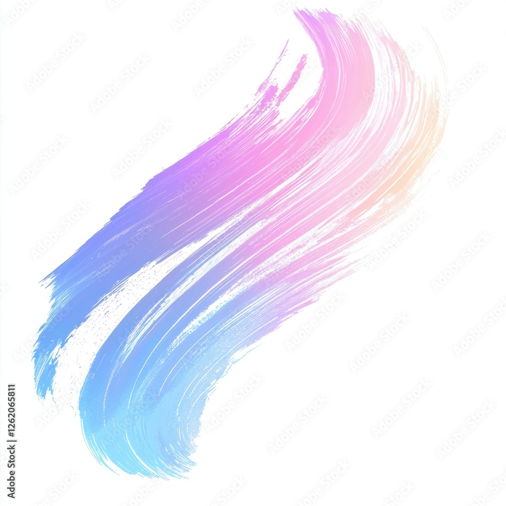 Poster abstract gradient brush stroke in soft pastel colors for creative background or design project