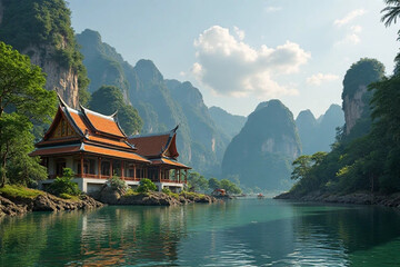 Obraz premium temple in thailand