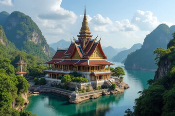 Naklejka premium temple of the emerald buddha