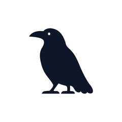 Crow bird in a circle. Crow bird logo design template vector illustration Stock Vector Image & Art 