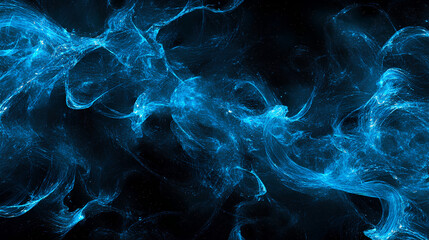 Obraz premium Abstract background of dark blue and light particles 