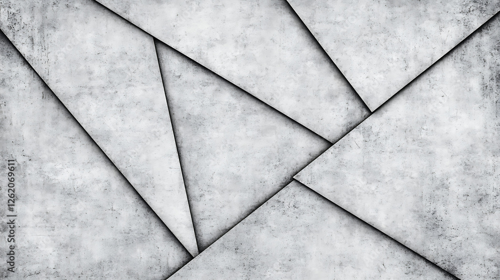 Poster abstract angular concrete panels layered in geometric patterns for modern background design 90 to 10