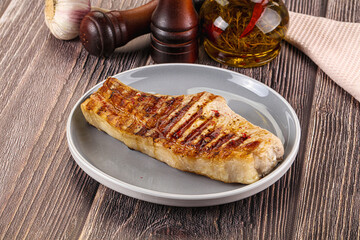 Tasty hot grilled pork loin