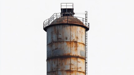 Wheat Silo on a Transparent Background